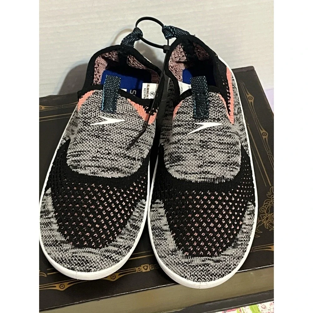 Girls SPEEDO Surf Strider Water Shoes Size‎ M (2-3) Heather Gray/Pink